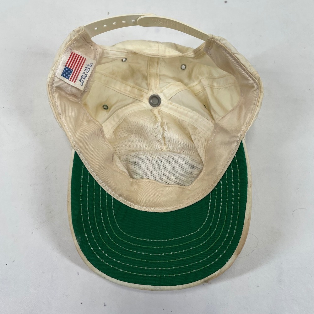 Vintage Kodiak Racing Snapback Hat Made in USA Off White Embroidered Bear Cap - Picture 6 of 7